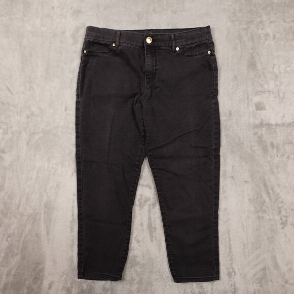 Juicy Couture high rise capri women's 12 black stretchy Y2K - Picture 1 of 12